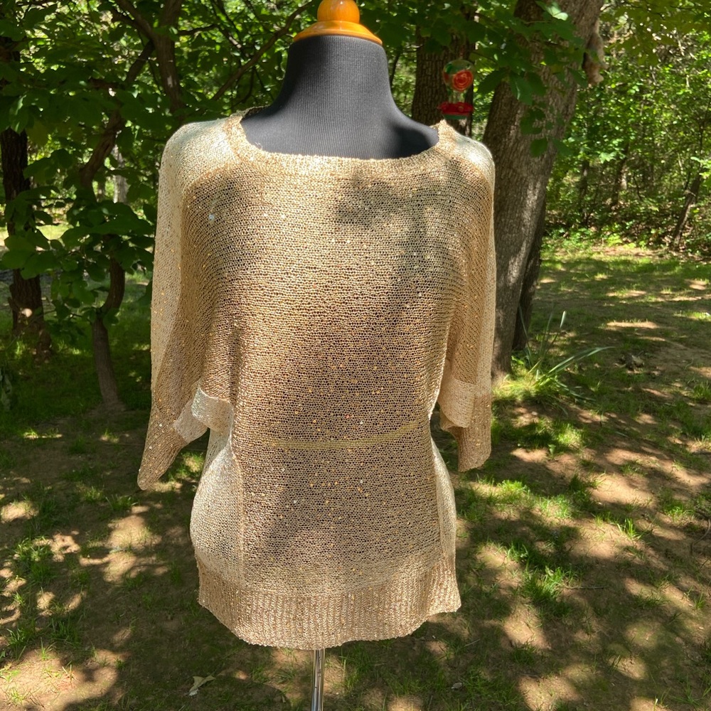 Antonio Melani gold lightweight sequined sweater